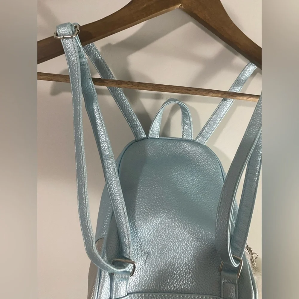 Justice - Light Blue Metallic Junior Mini Backpack